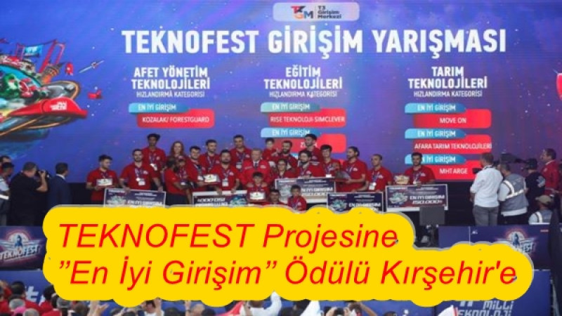 TEKNOFEST Projesine ’’En İyi Girişim’’ Ödülü Kırşehir'e
