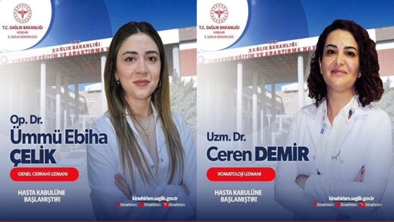  Kırşehir Eğitim ve Araştırma Hastanesine yeni uzman doktorlar atandı