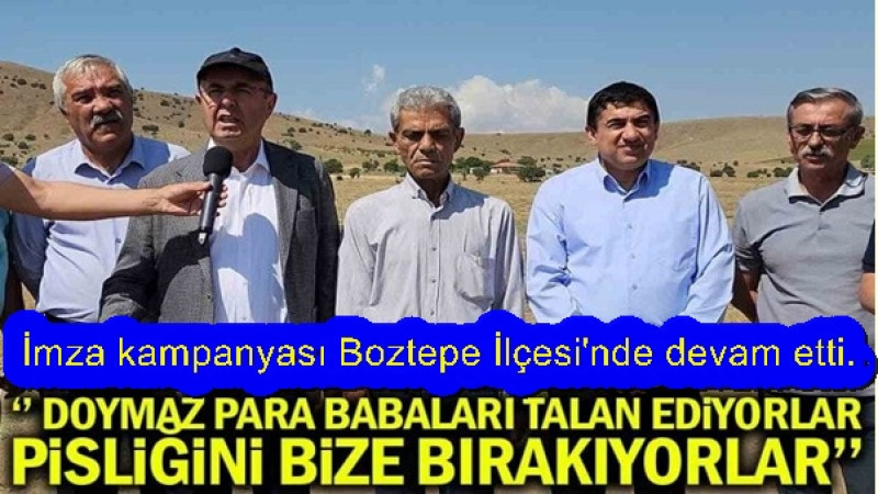 İmza kampanyası Boztepe İlçesi'nde devam etti.