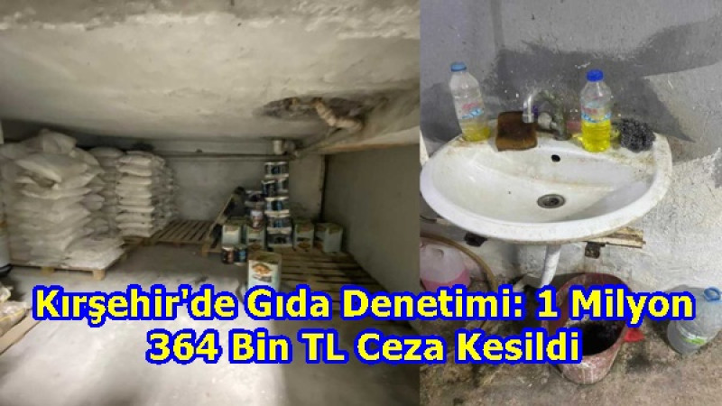 Kırşehir'de Gıda Denetimi: 1 Milyon 364 Bin TL Ceza Kesildi