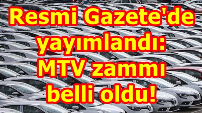 Resmi Gazete'de yayımlandı: MTV zammı belli oldu!