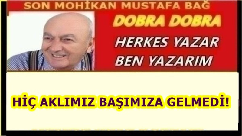 HİÇ AKLIMIZ BAŞIMIZA GELMEDİ!