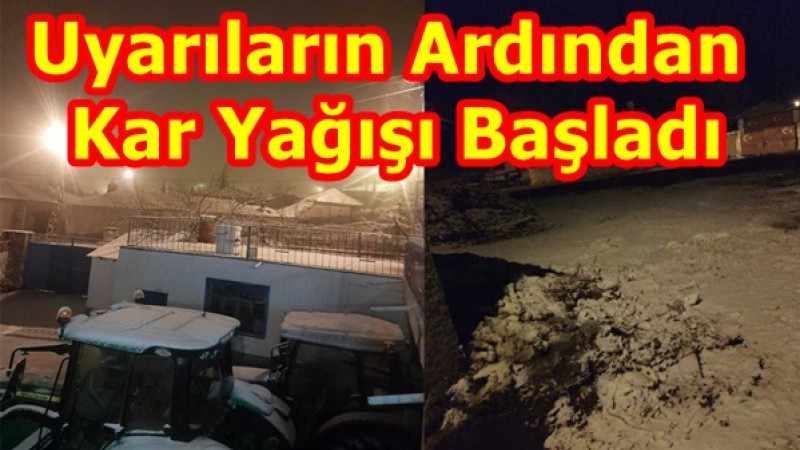 Uyarıların Ardından Kar Yağışı Başladı