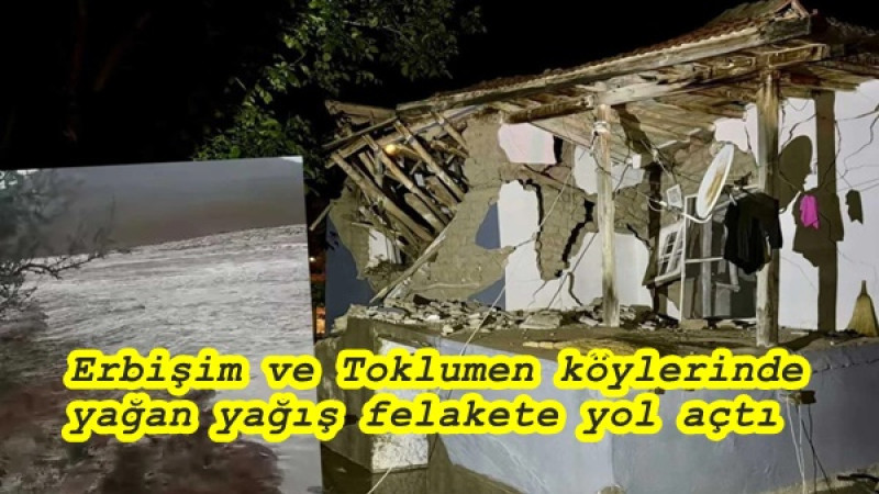  Erbişim ve Toklumen köylerinde yağan yağış felakete yol açtı