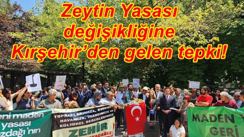 Zeytin Yasası değişikliğine Kırşehir’den gelen tepki!