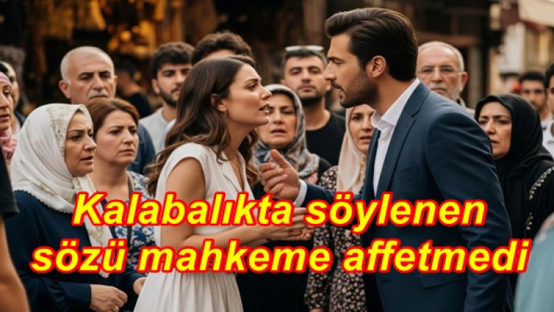 Kalabalıkta söylenen sözü mahkeme affetmedi