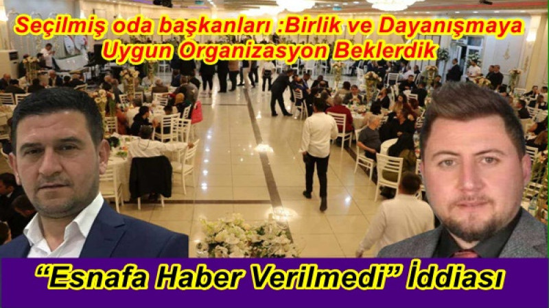 Seçilmiş oda başkanları :Birlik ve Dayanışmaya Uygun Organizasyon Beklerdik