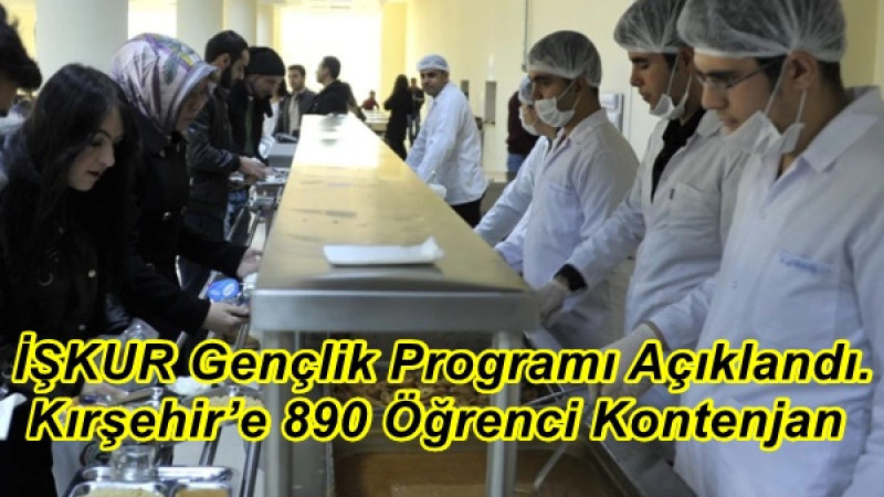  İŞKUR Gençlik Programı Açıklandı.Kırşehir’e 890 Öğrenci Kontenjan