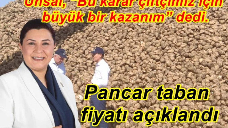 Ünsal, “Bu karar çiftçimiz için büyük bir kazanım” dedi.