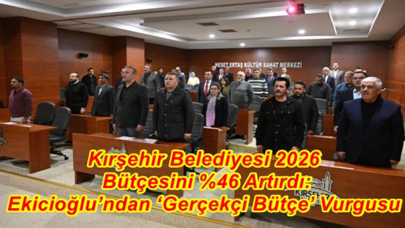 Kırşehir Belediyesi 2026 Bütçesini %46 Artırdı: Ekicioğlu’ndan ‘Gerçekçi Bütçe’ Vurgusu