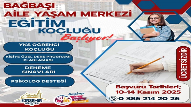 Kırşehir Belediyesi “Eğitim Koçluğu” programını başlatıyor.