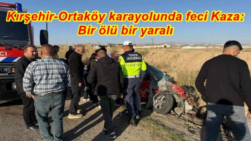 Kırşehir-Ortaköy karayolunda Kaza:Bir ölü bir yaralı