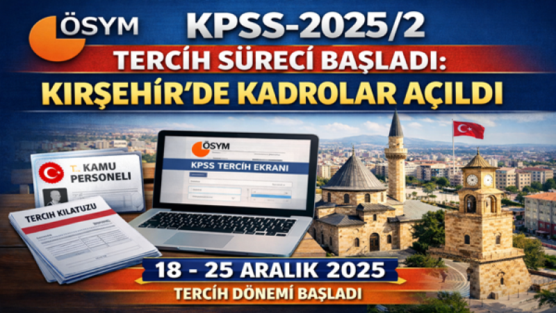 KPSS-2025/2 Tercih Süreci Başladı: Kırşehir’de Kadrolar Açıldı