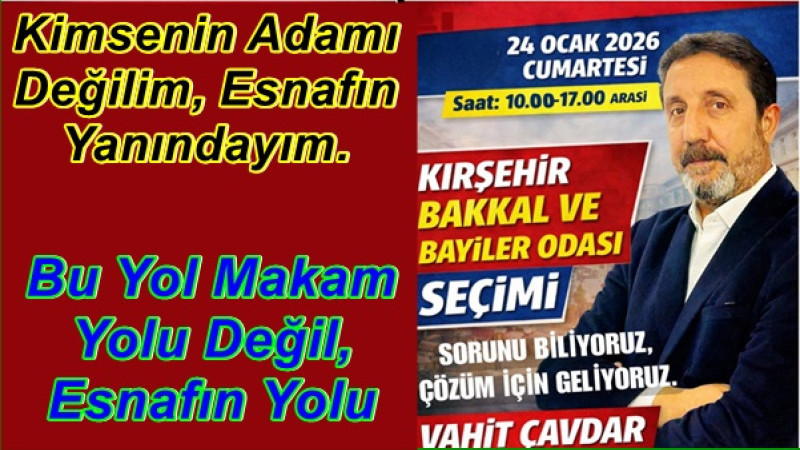 Kimsenin Adamı Değilim, Esnafın Yanındayım.Bu Yol Makam Yolu Değil, Esnafın Yolu