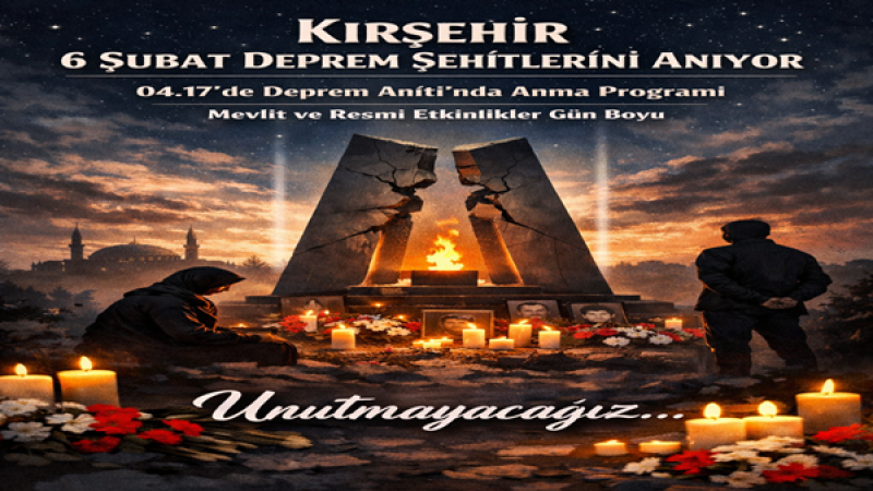 Kırşehir, 6 Şubat’ta depremde hayatını kaybedenleri unutmadı