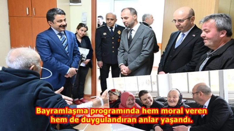 Bayramlaşma programında hem moral veren hem de duygulandıran anlar yaşandı.