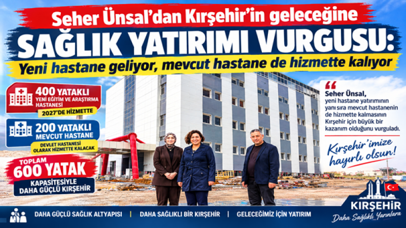 Kırşehir’in Sağlığında 600 Yataklı Yeni Dönem!