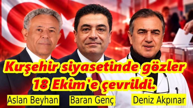 Kırşehir siyasetinde gözler 18 Ekim'e çevrildi.