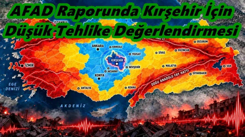 AFAD Raporunda Kırşehir İçin Düşük Tehlike Değerlendirmesi