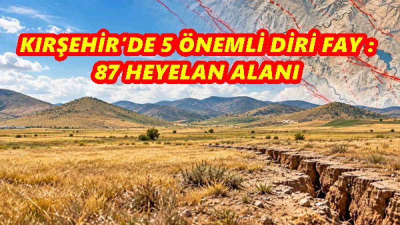 KIRŞEHİR’DE 5 ÖNEMLİ DİRİ FAY :87 HEYELAN ALANI
