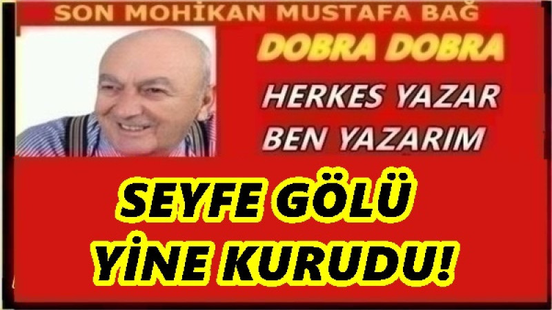 SEYFE GÖLÜ YİNE KURUDU!